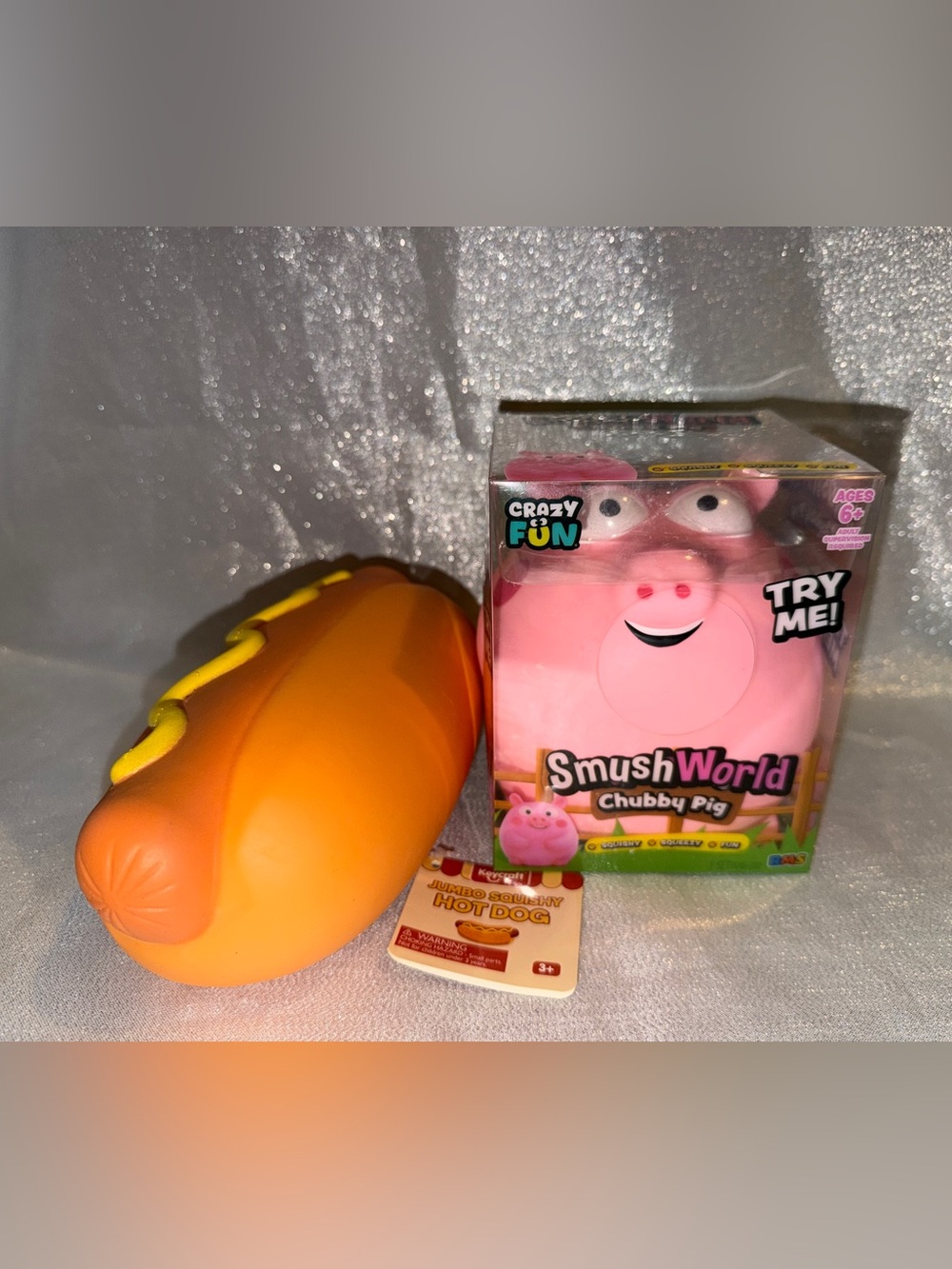 Chubby Pig and Hot Dog Squishy Lot
